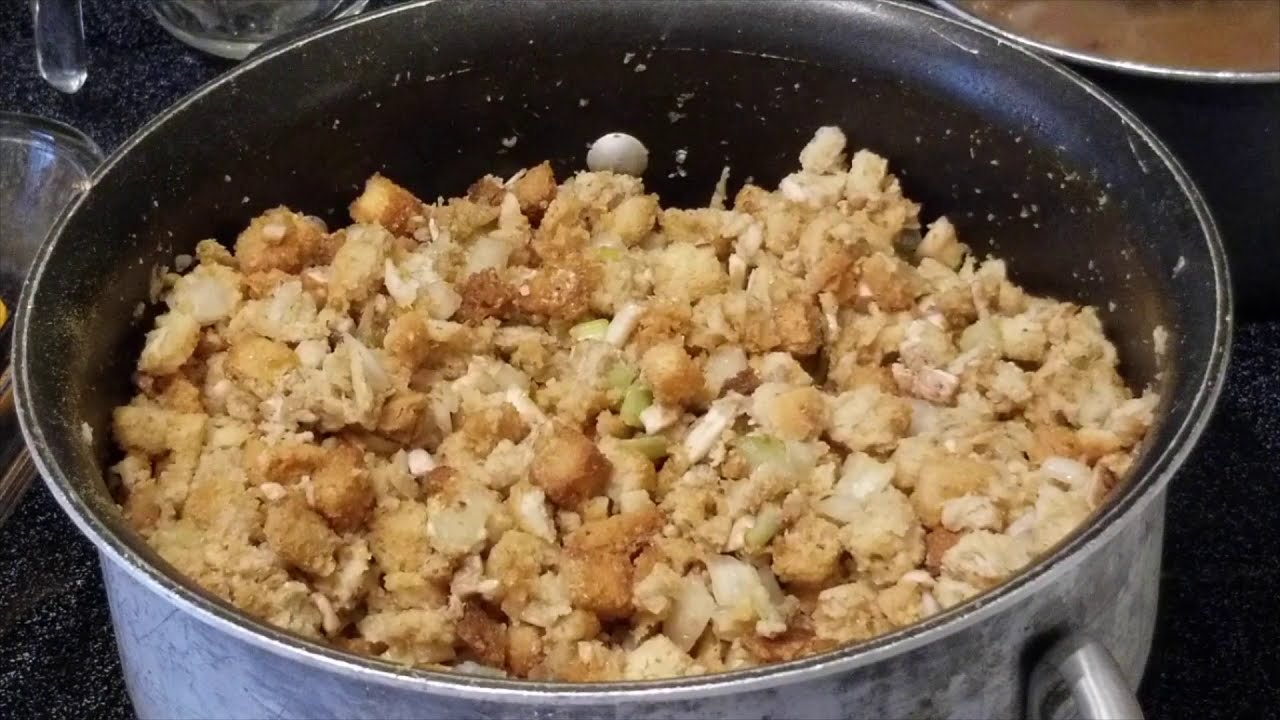 relleno del pavo de accion de gracias