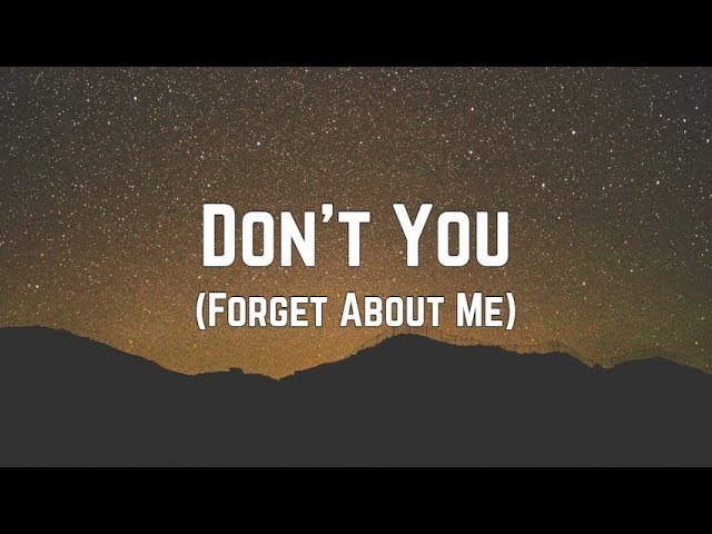 simple minds don't you forget about me letra