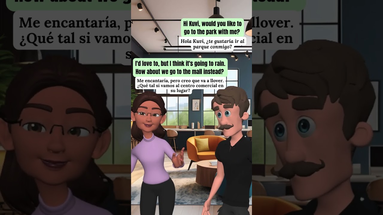 sketch en ingles de 5 personas