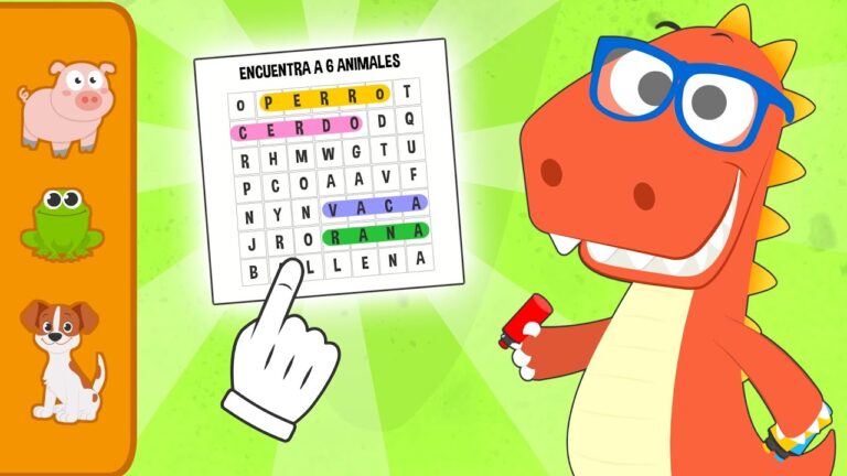 sopa de letras de animales del zoologico