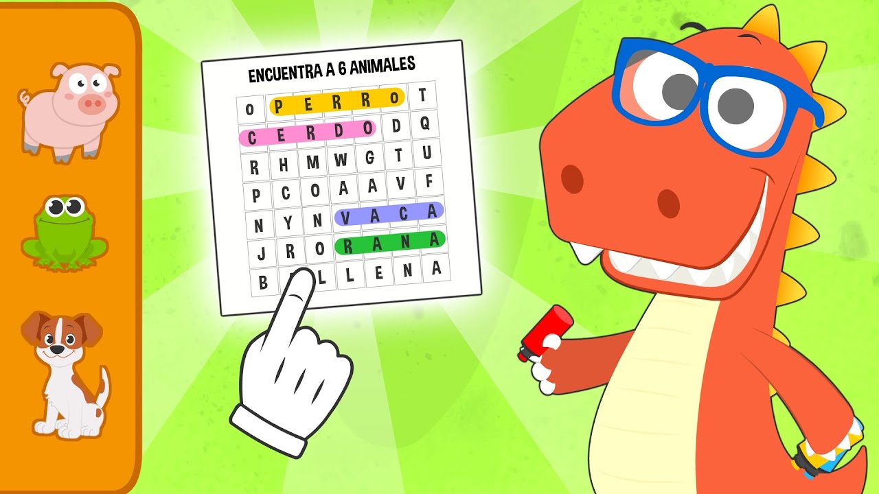sopa de letras de animales del zoologico
