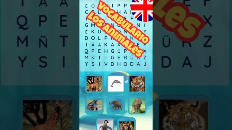 sopa de letras de animales en ingles