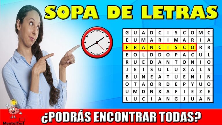 sopa de letras de nombres propios