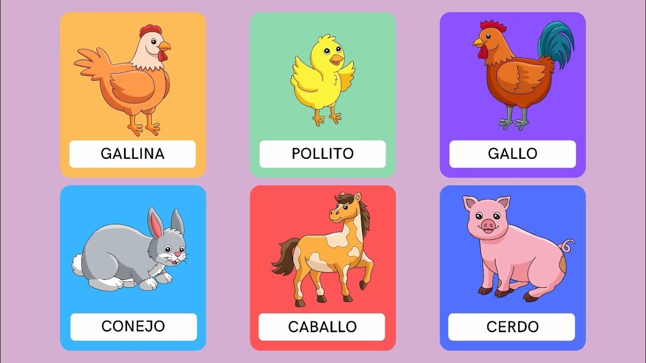 tarjetas con nombres de animales para imprimir