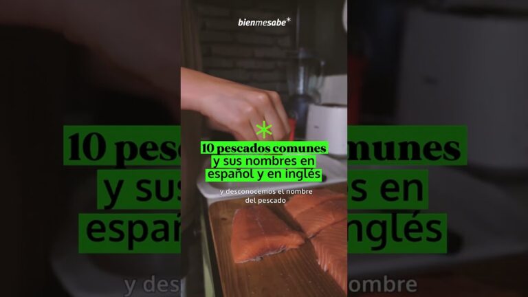 tipos de pescado en ingles y español