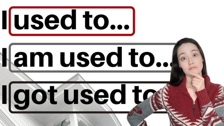 used to get used to