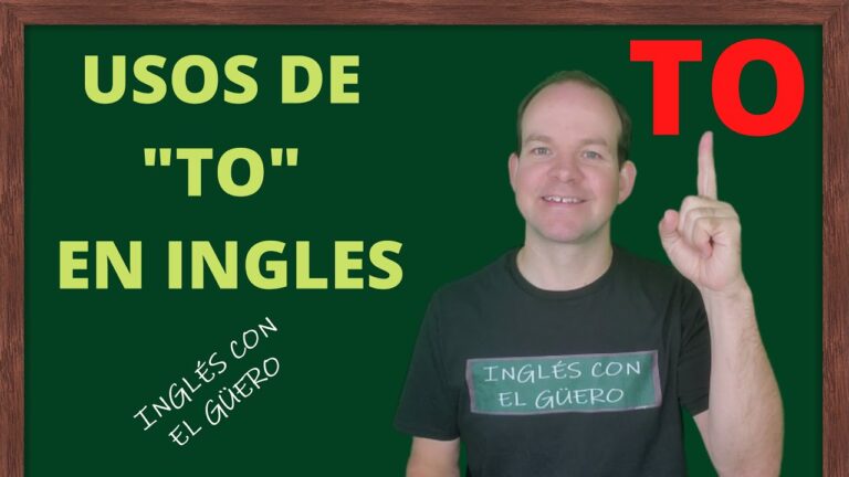 uso del to en ingles